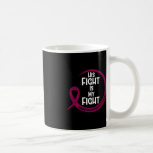 Brain Aneurysm Awareness Burgundy Ribbon His Fight Coffee Mug