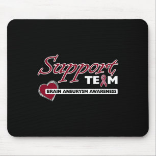 Brain Aneurysm Awareness Burgundy Support Ribbon  Mouse Pad