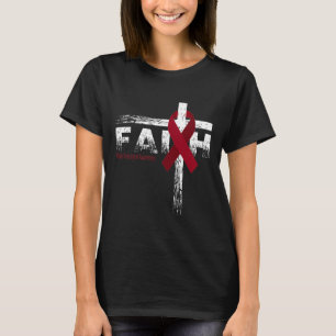 Brain Aneurysm Awareness Christian Faith and Cross T-Shirt