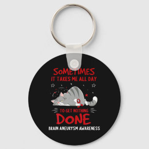 Brain Aneurysm Awareness Elephant 1 Keychain