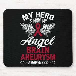 Brain Aneurysm Awareness Gift Burgundy Ribbon 1 Mouse Pad