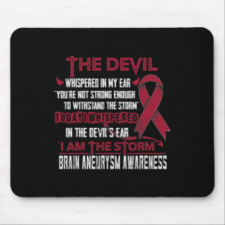 Brain Aneurysm Awareness I am the Storm Devil  Mouse Pad