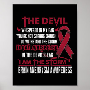 Brain Aneurysm Awareness I Am The Storm Devil Poster