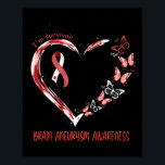 Brain Aneurysm Awareness I'm Survivor Heart Ribbon Poster<br><div class="desc">Brain Aneurysm Awareness I'm Survivor Heart Ribbon 1</div>