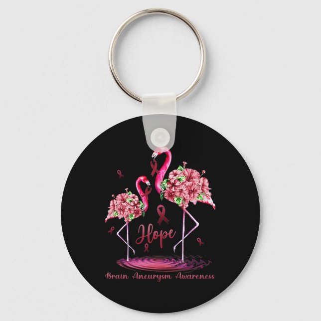 Brain Aneurysm Awareness  Keychain (Front)