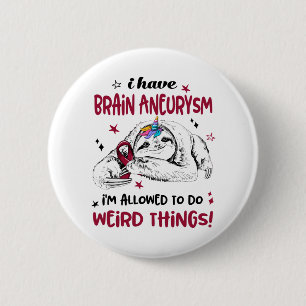 Brain Aneurysm Awareness Month Ribbon Gifts 2 Inch Round Button