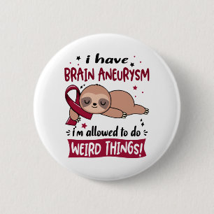 Brain Aneurysm Awareness Month Ribbon Gifts 2 Inch Round Button