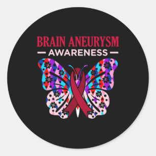 Brain Aneurysm Awareness Month Support Graphic  Classic Round Sticker