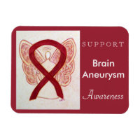 Brain Aneurysm Awareness Ribbon Angel Magnet