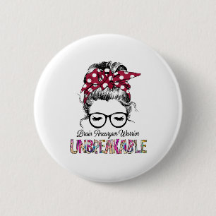 Brain Aneurysm Awareness Ribbon Support Gifts 2 Inch Round Button