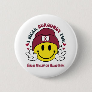 Brain Aneurysm Awareness Ribbon Support Gifts 2 Inch Round Button