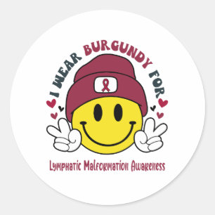 Brain Aneurysm Awareness Ribbon Support Gifts Classic Round Sticker