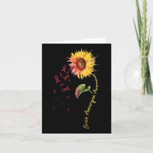 Brain Aneurysm Awareness Sunflower 1 Card