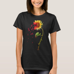 Brain Aneurysm Awareness Sunflower Awareness Ribbo T-Shirt