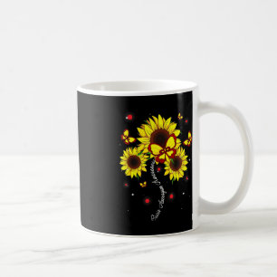 Brain Aneurysm Awareness Sunflower Butterfly Ribbo Coffee Mug