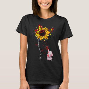 Brain Aneurysm Awareness Sunflower Elephant Men   T-Shirt