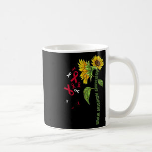 Brain Aneurysm Awareness Sunflower Surgery Support Coffee Mug