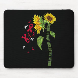 Brain Aneurysm Awareness Sunflower Surgery Support Mouse Pad