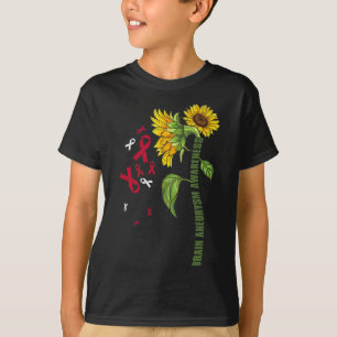 Brain Aneurysm Awareness Sunflower Surgery Support T-Shirt