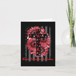 Brain Aneurysm Awareness Sunflower Warrior Support Card