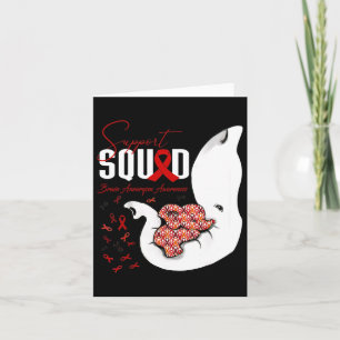 Brain Aneurysm Awareness Support Squad Elephant Card