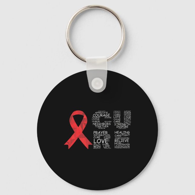 Brain Aneurysm Awareness Surgery Support Graphic  Keychain (Front)