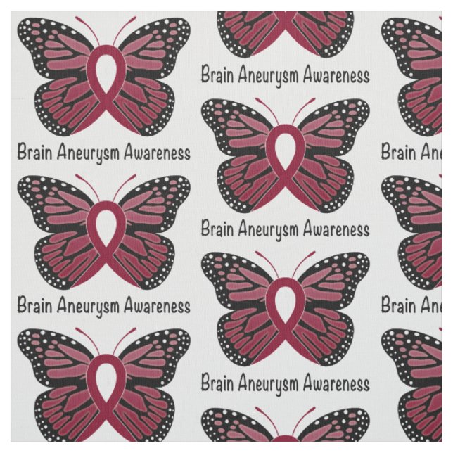 Brain Aneurysm Butterfly Awareness Ribbon Fabric (Swatch)