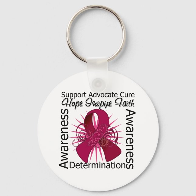 Brain Aneurysm Inspirations Spiral Ribbon Keychain (Front)