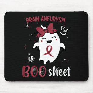Brain Aneurysm is Boo Sheet Halloween Ghost Burgun Mouse Pad