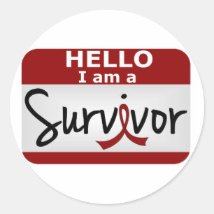 Brain Aneurysm Survivor 24.png Classic Round Sticker