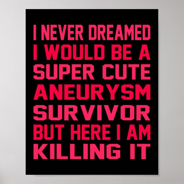 Brain Aneurysm Survivor Awareness Month Support Gr Poster (Front)