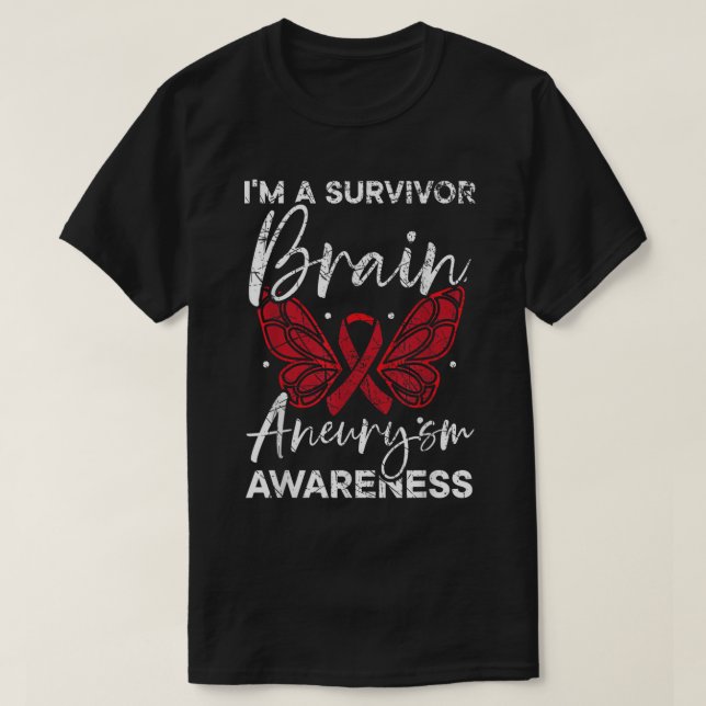 Brain Aneurysm Survivor Medical Condition Aneurysm T-Shirt (Design Front)