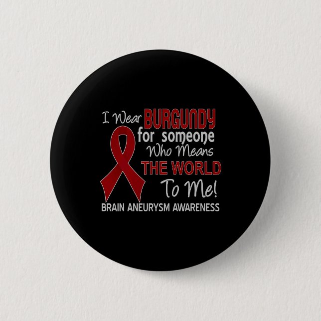 Brain aneurysm  Unbreakable Black Women Awareness  2 Inch Round Button (Front)