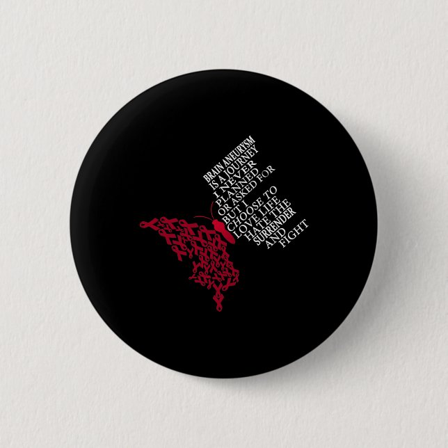 Brain Aneurysm Warrior 1 2 Inch Round Button (Front)