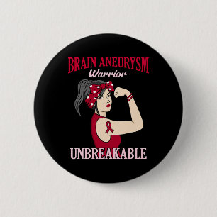 Brain Aneurysm Warrior Awareness Month Supporter G 2 Inch Round Button