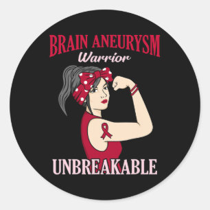 Brain Aneurysm Warrior Awareness Month Supporter G Classic Round Sticker
