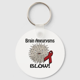 Brain Aneurysms Blows Awareness Design Keychain