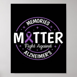 Brain Awareness Memories Problem Purple Poster