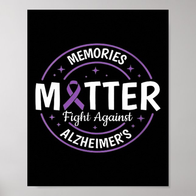 Brain Awareness Memories Problem Purple  Poster (Front)