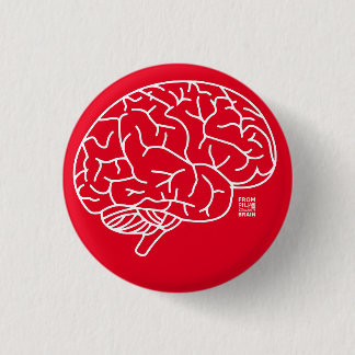 Brain Badge 1 Inch Round Button