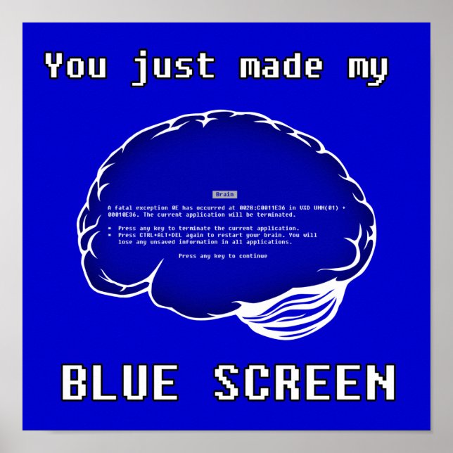 Brain BSOD Poster (Front)