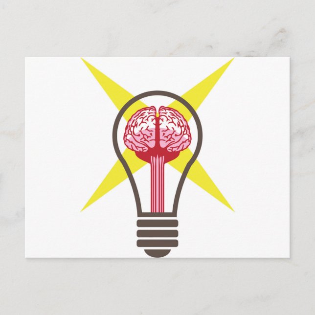 Brain bulb postcard (Front)