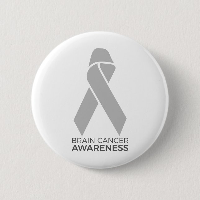 Brain Cancer Awareness 2 Inch Round Button (Front)