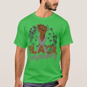 Brain Cancer Awareness Black Survivor Gift T-Shirt