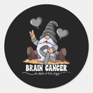 Brain Cancer Awareness  Classic Round Sticker