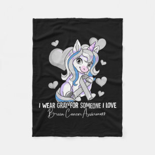 Brain Cancer Awareness Fleece Blanket