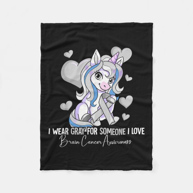 Brain Cancer Awareness  Fleece Blanket (Front)