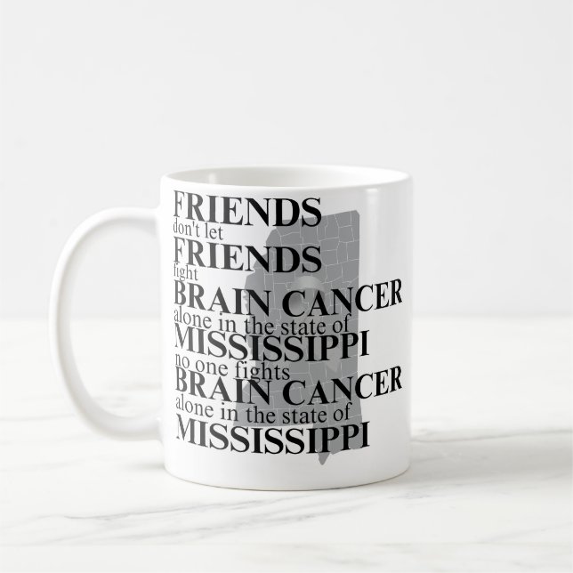 Brain Cancer Awareness in Mississippi  Coffee Mug (Left)