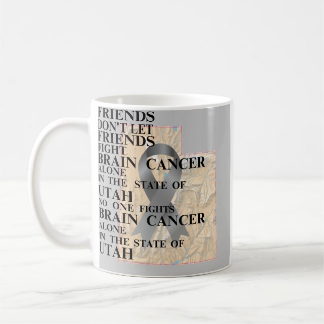 Brain Cancer Awareness in Utah Coffee Mug (Left)