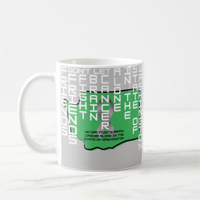 Brain Cancer Awareness in Washington  Coffee Mug (Left)